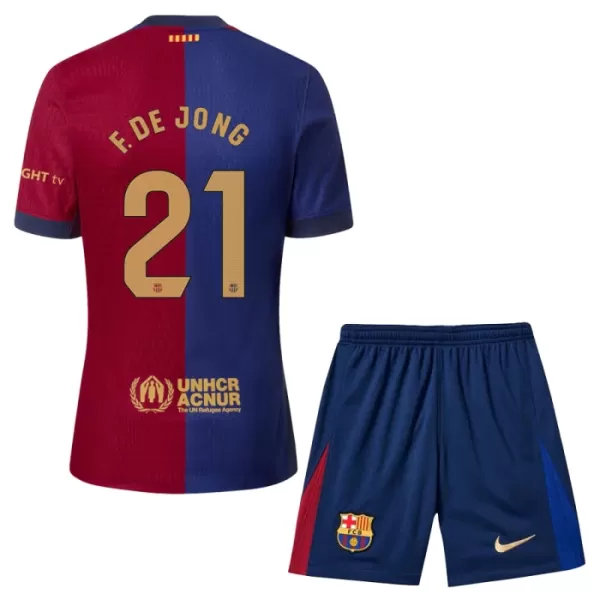 Maillot FC Barcelone Frenkie de Jong 21 Enfant Domicile 2024-25