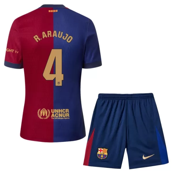 Maillot FC Barcelone R. Araujo 4 Enfant Domicile 2024-25