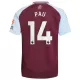 Maillot Aston Villa Pau 14 Homme Domicile 2024-25