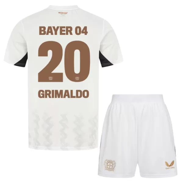 Maillot Bayer 04 Leverkusen Alejandro Grimaldo 20 Enfant Extérieur 2024-25