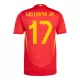 Maillot Espagne Williams JR 17 Enfant Domicile Euro 2024