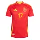 Maillot Espagne Williams JR 17 Homme Domicile Euro 2024