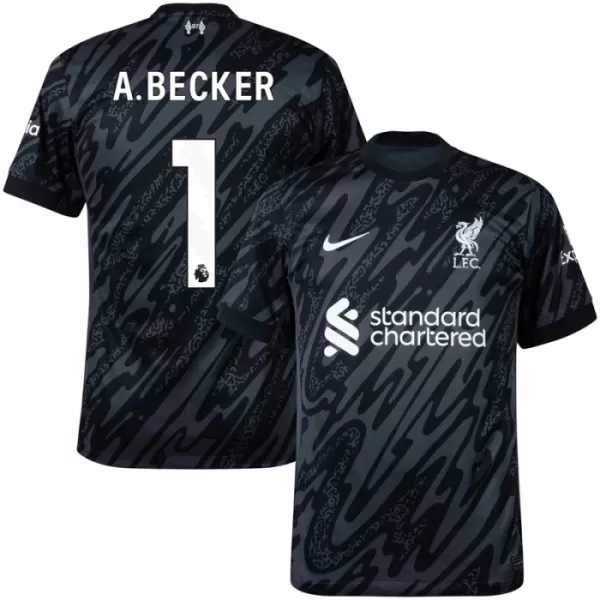 Maillot Gardien Liverpool A. Becker 1 Homme 2024-25 Noire