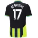 Maillot Manchester City De Bruyne 17 Homme Extérieur 2024-25