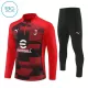 AC Milan Sweat d'Entraînement Enfant 2024-25 Quart-Zip Rouge