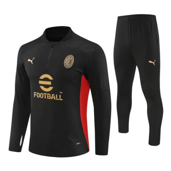 AC Milan Sweat d'Entraînement Homme 2024-25 Quart-Zip Noire