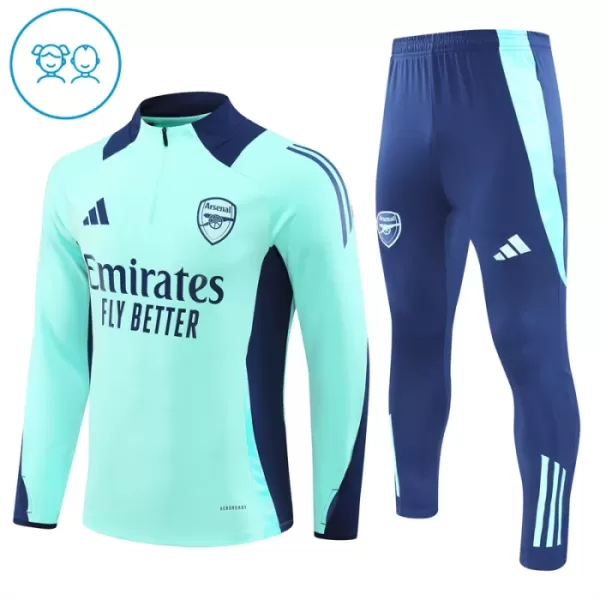 Arsenal Sweat d'Entraînement Enfant 2024-25 Quart-Zip Bleue