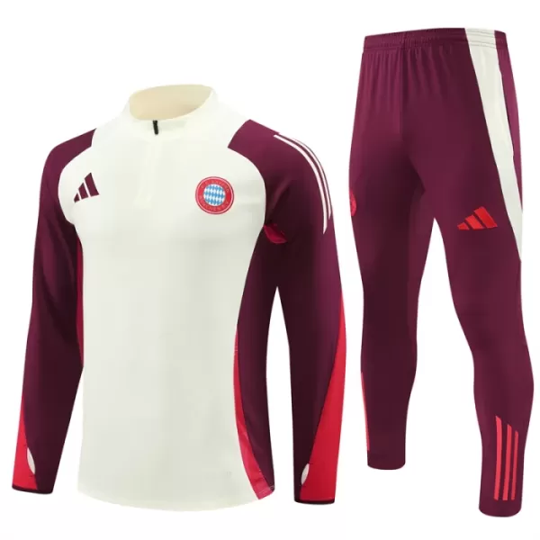 Bayern Munich Sweat d'Entraînement Homme 2024-25 Quart-Zip Blanche