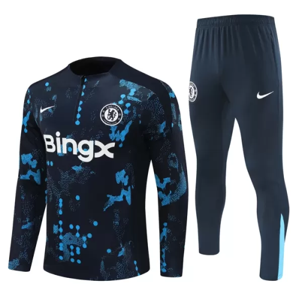 Chelsea Sweat d'Entraînement Homme 2024-25 Quart-Zip Navy