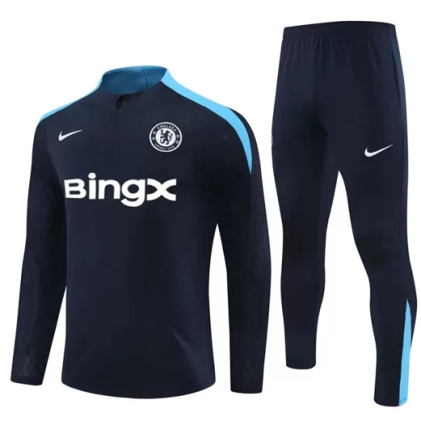 Chelsea Sweat d'Entraînement Homme 2024-25 Quart-Zip Noire