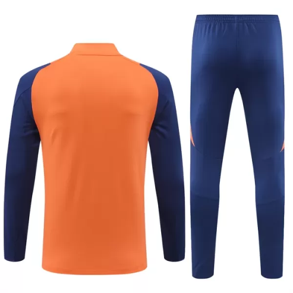 Manchester United Sweat d'Entraînement Homme 2024-25 Quart-Zip Orange