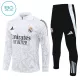 Real Madrid Sweat d'Entraînement Enfant 2024-25 Quart-Zip Blanche