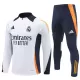 Real Madrid Sweat d'Entraînement Homme 2024-25 Quart-Zip Blanche