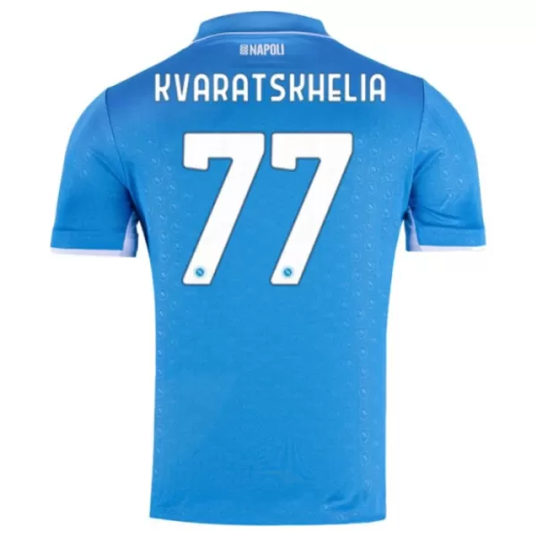 Maillot SSC Naples Kvaratskhelia 77 Homme Domicile 2024-25