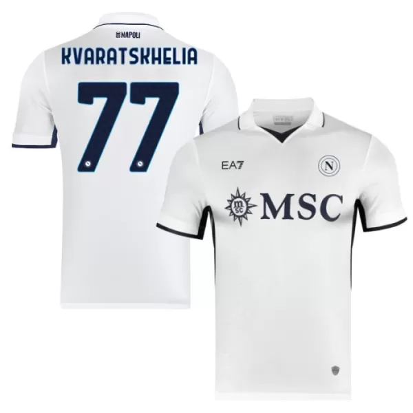 Maillot SSC Naples Kvaratskhelia 77 Homme Extérieur 2024-25