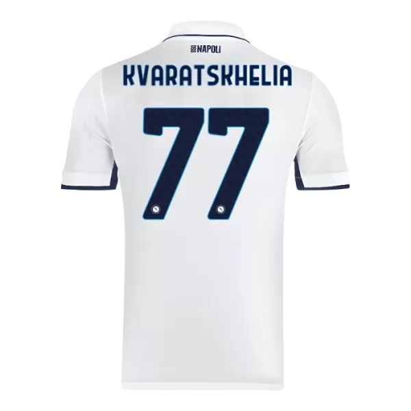 Maillot SSC Naples Kvaratskhelia 77 Homme Extérieur 2024-25