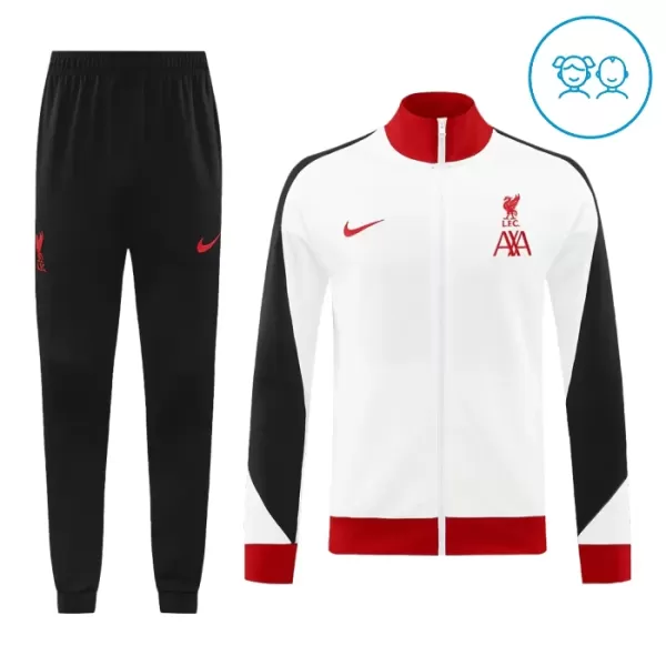 Liverpool Ensemble Vestes d'Entraînement Enfant 2024-25 Blanche