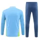 Manchester City Sweat d'Entraînement Homme 2024-25 Quart-Zip Bleue