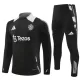 Manchester United Sweat d'Entraînement Homme 2024-25 Quart-Zip Noire