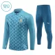 Olympique de Marseille Sweat d'Entraînement Enfant 2024-25 Quart-Zip Bleue