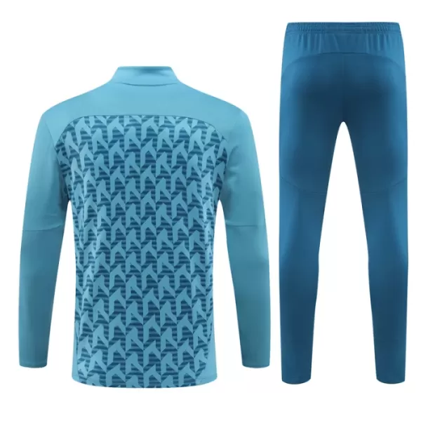 Olympique de Marseille Sweat d'Entraînement Homme 2024-25 Quart-Zip Bleue