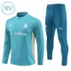 Olympique de Marseille Teal Sweat d'Entraînement Enfant 2024-25 Quart-Zip