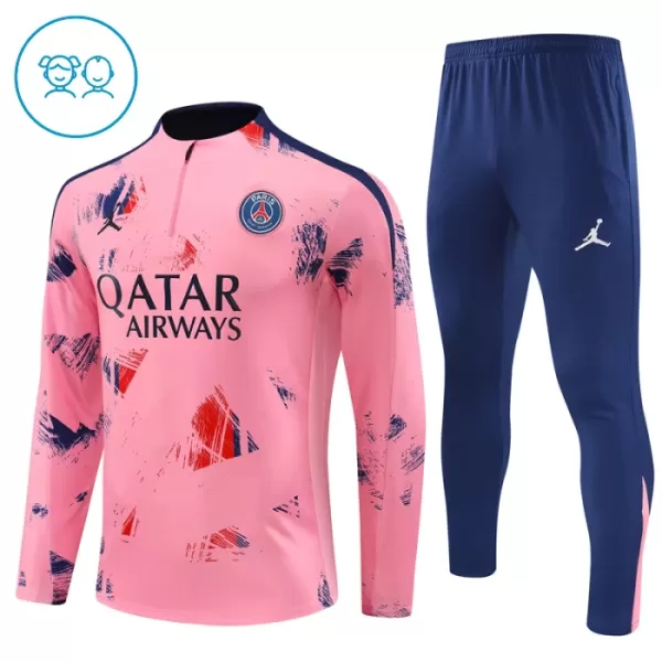 Paris Saint-Germain Sweat d'Entraînement Enfant 2024-25 Quart-Zip Rose