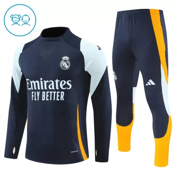 Real Madrid Sweat d'Entraînement Enfant 2024-25 Quart-Zip Navy