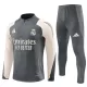 Real Madrid Sweat d'Entraînement Homme 2024-25 Quart-Zip Gris