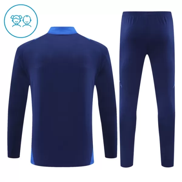 Al Nassr Sweat d'Entraînement Enfant 2024-25 Quart-Zip Bleue