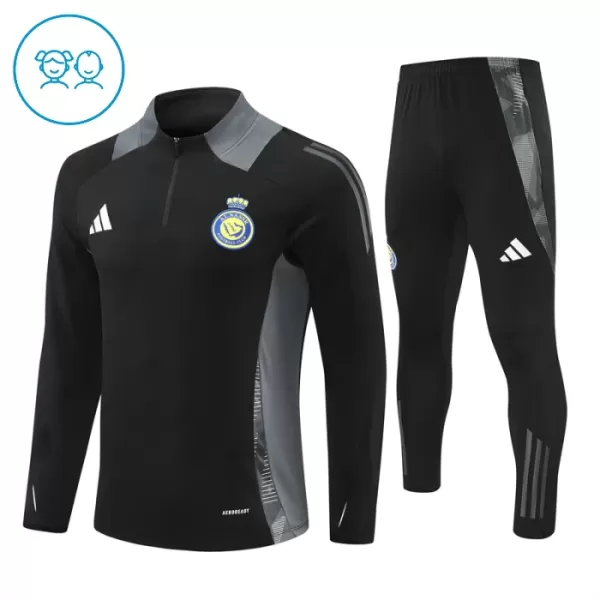 Al Nassr Sweat d'Entraînement Enfant 2024-25 Quart-Zip Noire