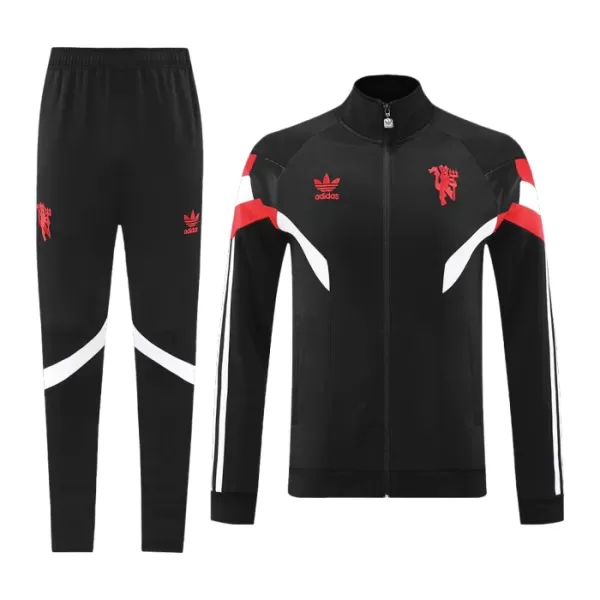 Manchester United Ensemble Vestes d'Entraînement Homme 2024-25 Noire