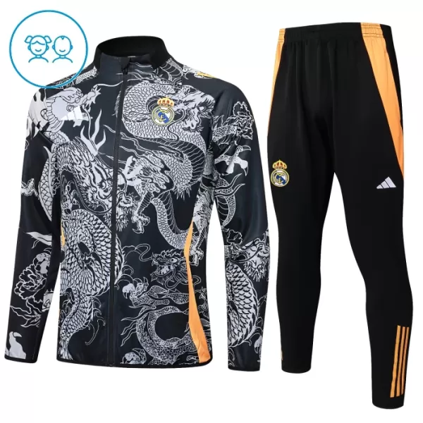 Real Madrid Dragon Ensemble Vestes d'Entraînement Enfant 2024-25 Noire