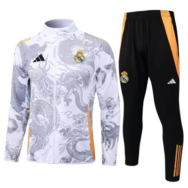 Real Madrid Dragon Ensemble Vestes d'Entraînement Homme 2024-25 Blanche