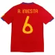 Maillot Espagne A. Iniesta 6 2010 Homme Domicile Rétro