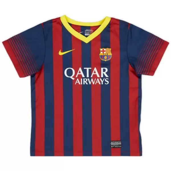 Maillot FC Barcelone 2013-14 Homme Domicile Rétro